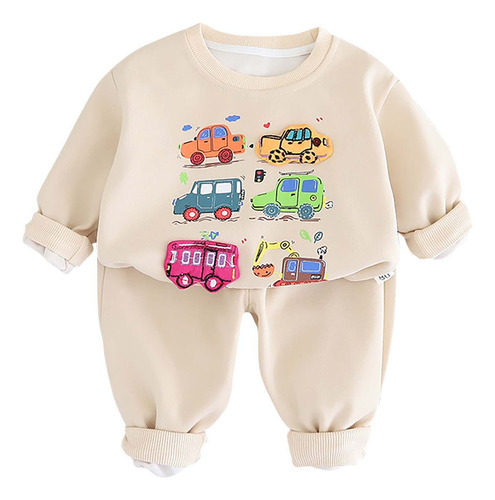 Sudadera Con Estampado De Coche Para Niños Pequeños Y Median