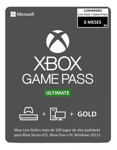 Comprar Cartão Xbox Game Pass 6 Meses [Promocional]