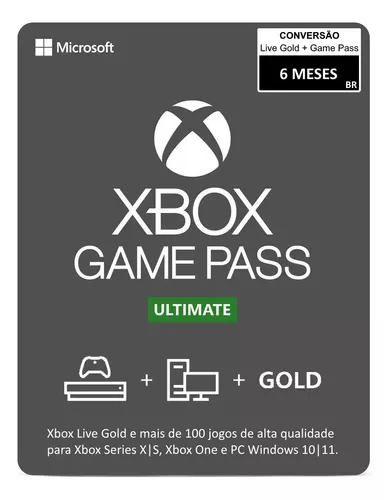 Gift Card Xbox Game Pass Ultimate 1 Mês Cód 25 Dígitos