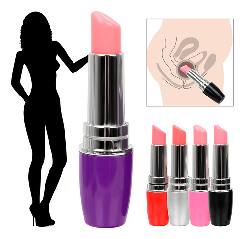 Vibrador Camuflado Bala Lapiz Labial Colores