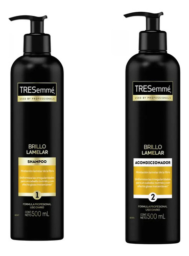 Combo Tresemmé Brillo Lamelar Shampoo+acond 500 Ml