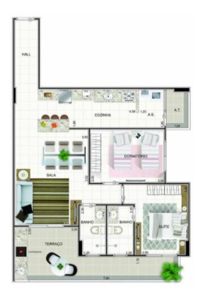 Imagem 13 de 14 de Apartamento 2 Dormi. Vila Mirim Com Piscina