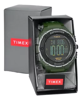 Relógio Timex Masculino Digital Expedition Shock Tw4b24100 Cor Da Correia Verde Cor Do Bisel Preto Cor Do Fundo Preto