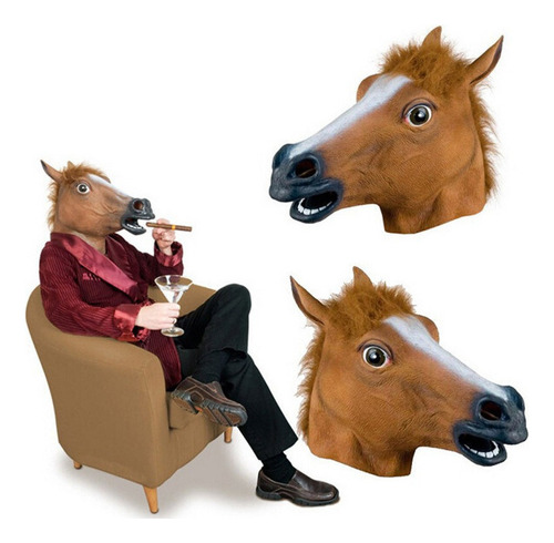 B Máscara De Cabeza De Caballo Para Cosplay