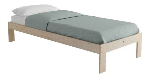 Cama En Madera Natural 100 % Maciza 80 X 190 Ref: Bose