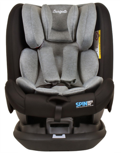 Cadeirinha Auto Cinza Spin 360º Isofix 0 A 36 Kg Burigotto