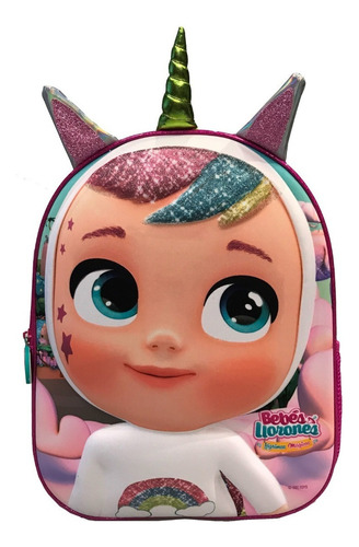 Mochila 3d Niñas Cry Babies Dreamy Bebe Llorones Unicornio Color Rosa