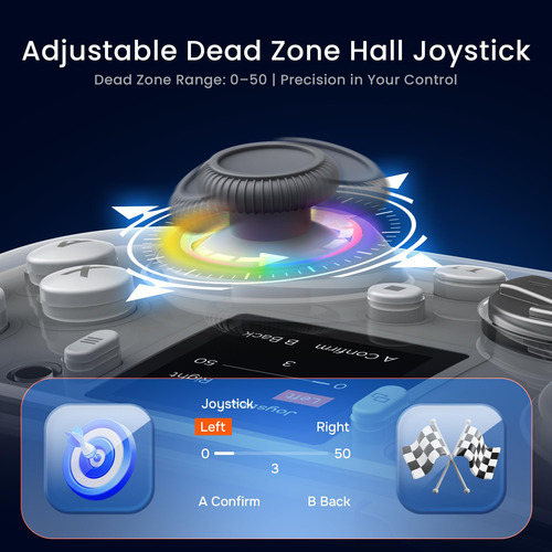 Wireless Gaming Controller Gusgu G7 W/ Interactive Screen