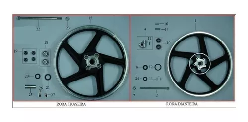 Rolamentos Roda Dianteira Dafra Speed