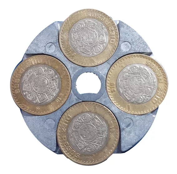 Monedero Canadiense Beaver Para 40 Pesos(4 Monedas 10 Pesos)