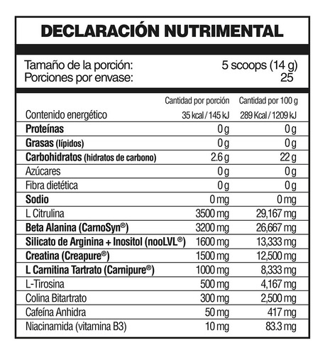 Fsb Black Mamba Carnosyn Carnipure 25 Servicios Sabor SPICY MANGO