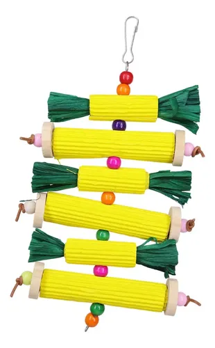 Percha De Madera Para Pájaros Con Arena - Juguete Para Afilar Uñas Y Pico, 14 Cm, Para Loros, Periquitos Y Aves Pequeñas