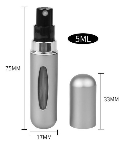 Atomizador Botella 5ml Recarga Perfume Lila Espejo - D981