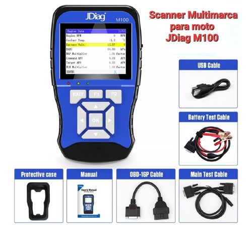 Scanner Para Moto Jdiag M100 Bajaj Ktm Multimarca