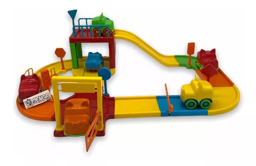 Pista De Carrinhos Brinquedo Corrida Infantil + 6 Carrinhos