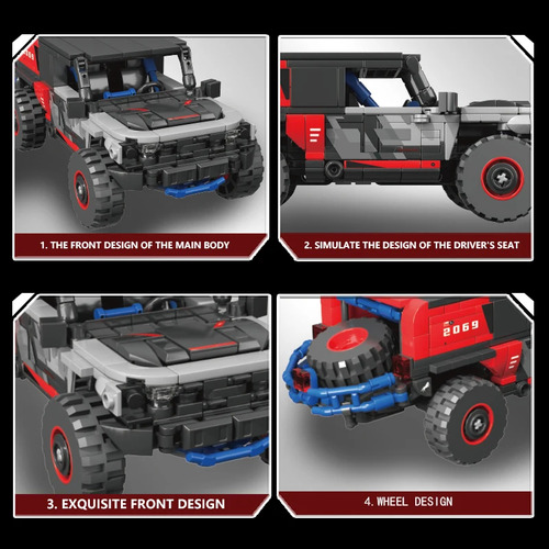 Modelo De Vehículo De Carreras Todoterreno Building Block, S