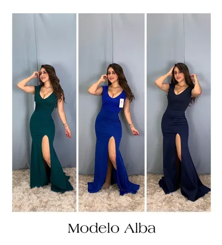 exterior hambruna evolución Vestido Largo De Encaje Con Abierta En La Pierna | Meses sin intereses