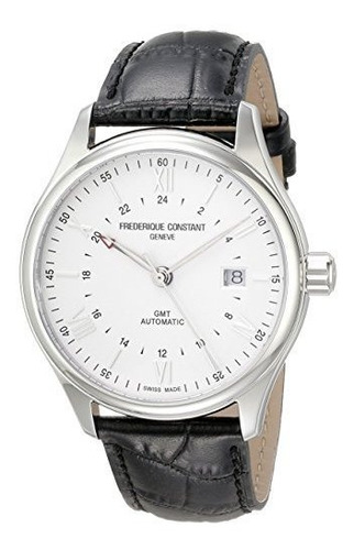 Frederique Constant Mens Classics Dial Plateado Correa De Cu