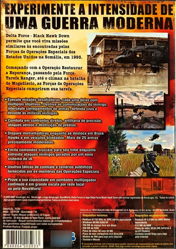 Cd De Jogo Delta Force Black Hawk Down Batalha