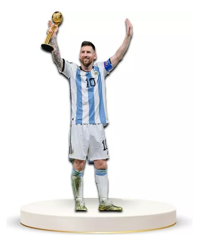 Figura Coroplast Tamaño Real 180cm Messi Con Copa