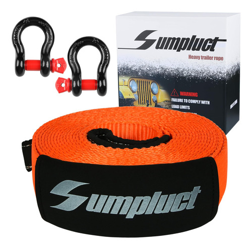 Correas De Remolque Resistente 3x30 Pies Grilletes Anillo D.