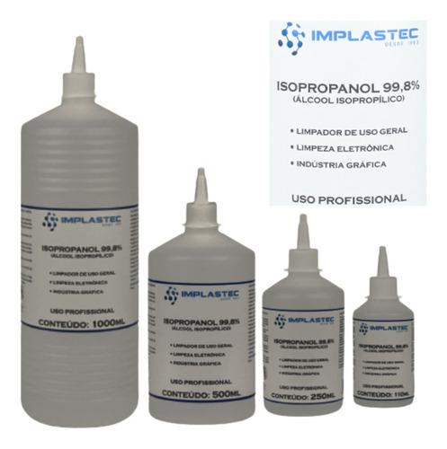 Alcoool Isopropylico Limpador Uso Geral 1000ml C/ 2 Peças