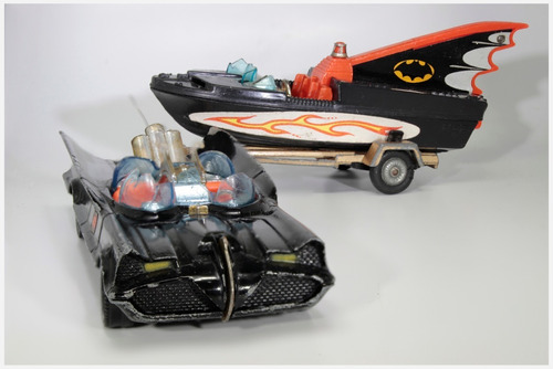 Juguete- Carrito Batimóbile Y Lancha De Batman 1960´s