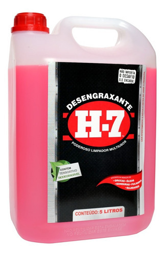 Desengraxante H7 Limpeza Pesada Multiuso Removedor 5 Litro