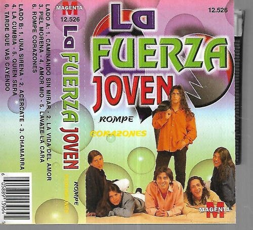 La Fuerza Joven Album Rompe Corazones Magenta Cassette Nuevo