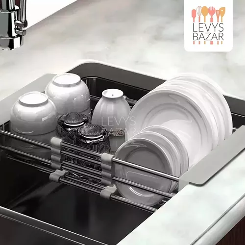 Escurridor Extensible Acero Inox Secaplatos Bacha Verduras