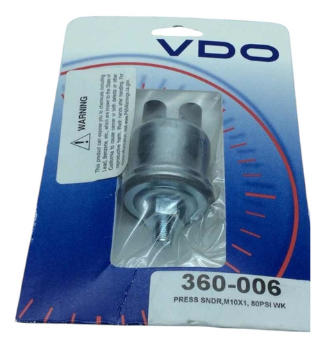 Sensor Bulbo De Temperatura Para Vocho De Aceite Vdo 80psi
