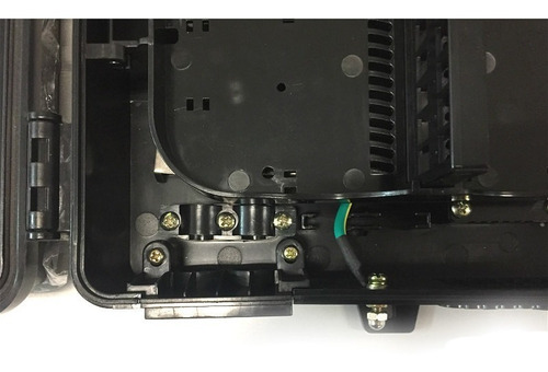 Kit C/2 Unidades Cto Caixa De Atendimento Fibra Óptica Ftth 24 Portas Preta Nf@