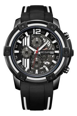 Reloj Deportivo Megir 2097g Impermeable Con Cronógrafo