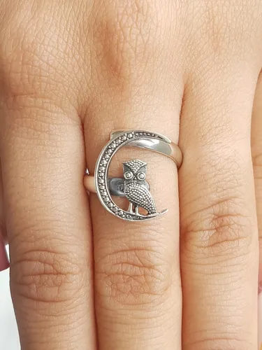 Anillo buho plata new arrivals