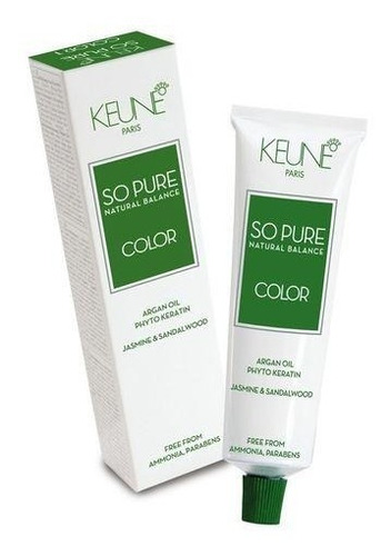 Tinta Keune So Pure 60ml - Cor 7.54 Louro Médio Mogno Cobre