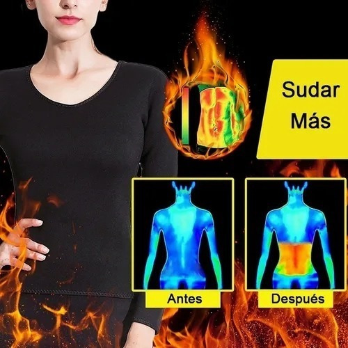 Imagen 9 de 9 de Traje De Sauna,manga Larga Adelgazante,body De Neopreno