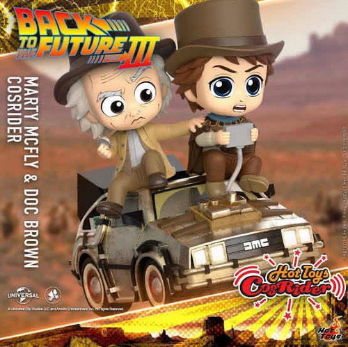 Marty Mcfly & Doc Brown Back Future 3 Hot Toys Cosrider 022