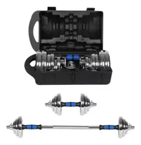 Comprar Kit De Mancuernas Pesas Con Barra Discos Ejercicio Gym 20kg 