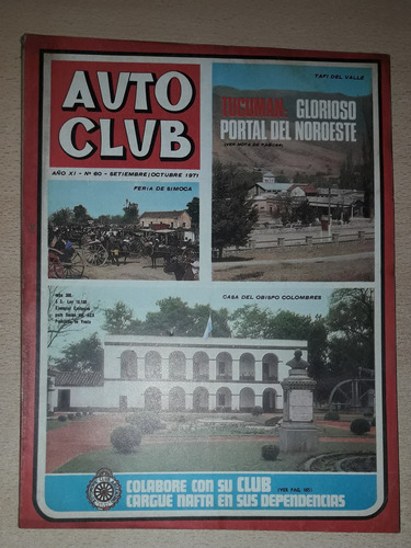 Revista Auto Club N°60 Septiembre Octubre De 1971