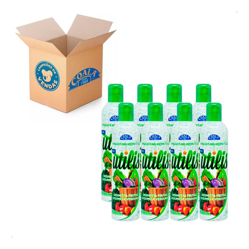 Kit 8 Unidades De Desinfetante Hortifrutícolas Utilis 300ml