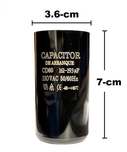 Capacitor De Arranque 161-193 Mfd Motor Electrico 161-193 B1