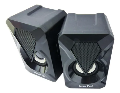 Parlante Pc Gamer Luces Plug 3.5mm Usb Leerfei Yst-1047 Color Negro