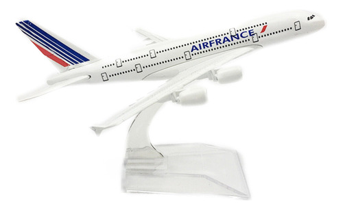 Avión A Escala 1:400. A380 Air France. (15 × 15 Cms.) Metal.