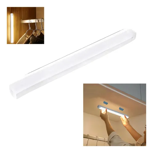 Barra Luz Led 50cm Recargable Sensor Mov Bajo Alacena Cocina Calida