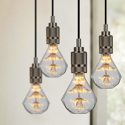 Bombilla Led Vintage Globe G95 Diamond Firework, Cálida, 3 W