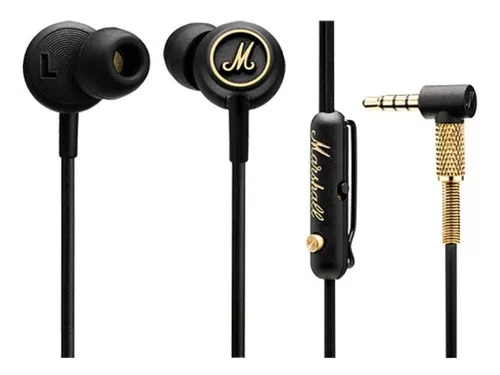 Marshall Mode EQ - Auriculares intrauditivos con cable, color negro y latón
