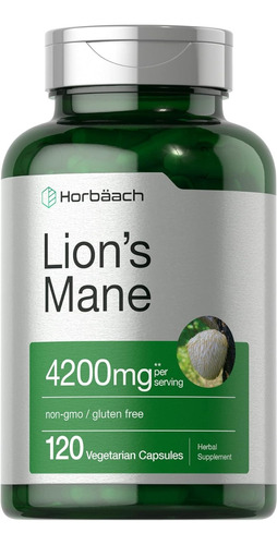 Lion's Mane Horbaach Mushroom Melena De Leon 4200mg Usa