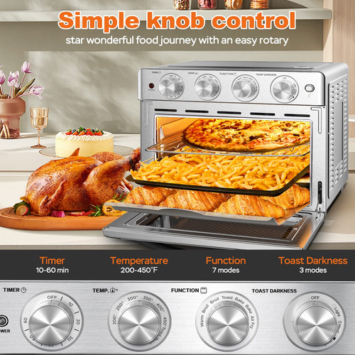 Freidora Geek Chef, 26 Qt, Acero Inoxidable, 1700 W