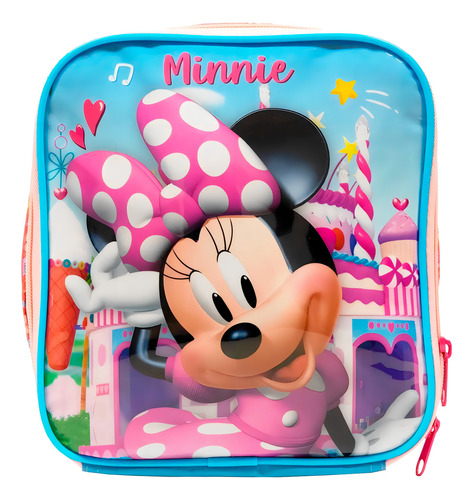 Mochila Costas Minnie Mouse Lancheira Infantil - Xeryus