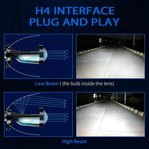 Faro Led Para Coche Y6d H4 2 Piezas 6500k